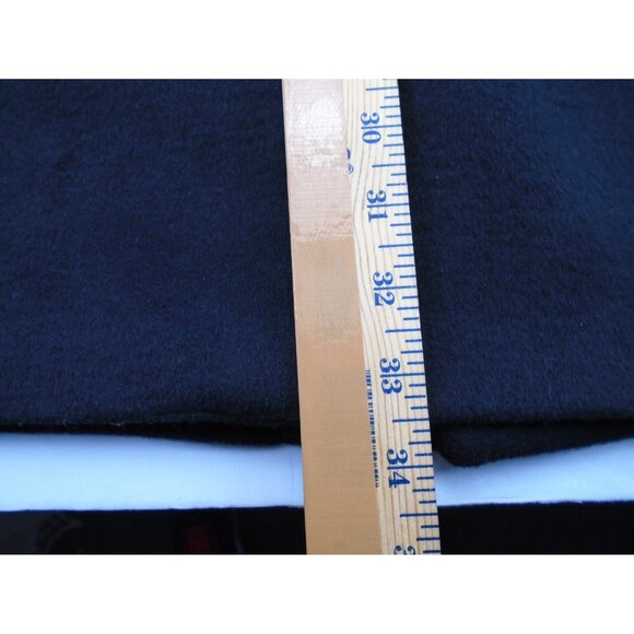 Men's Round collar Wool blend overcoat winter coat Black 40R - Picture 9 of 13